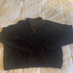 Reversible Tommy Bahama Black Zip-Up Sweater